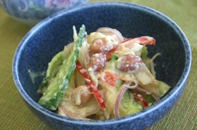 酒粕と夏野菜の和え物の写真(長野県佐久市)